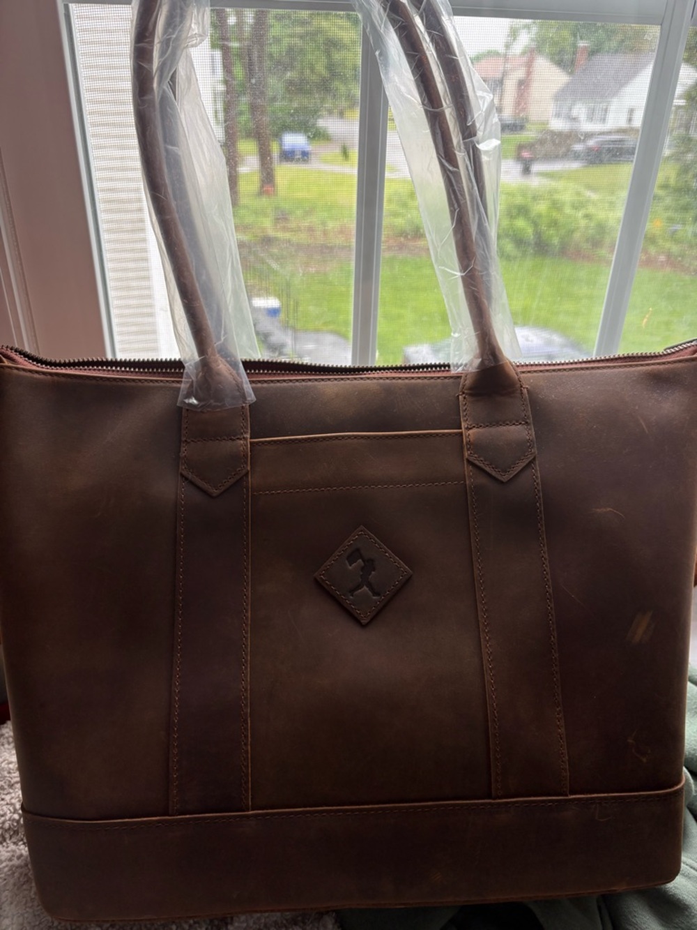 Women's Leather Tote Bag in Dark Brown - Classic Everyday Carry